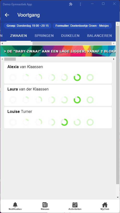Doelenboekje groen