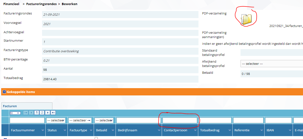 Facturen downloaden